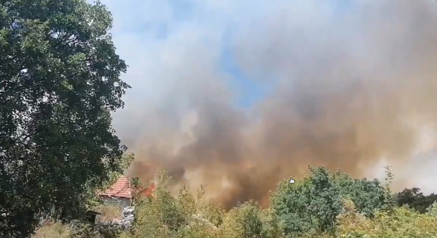 Veliki požar kod Trebinja, vatra blizu kuća