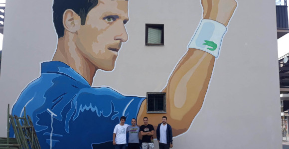 U Trnovu mural Đokovića visok osam metara