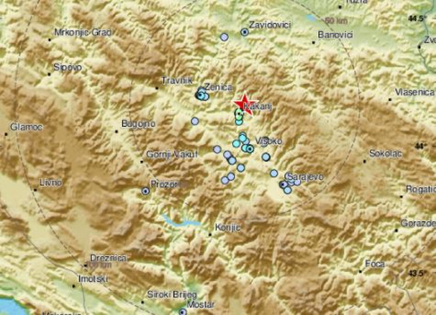 Zemljotres jačine 3,8 stepeni pogodio Kakanj