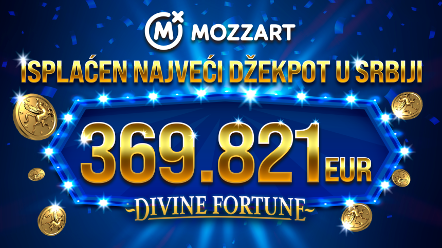 Mozzart  isplatio najveći džekpot u istoriji Srbije i regiona: 369.821 evro!