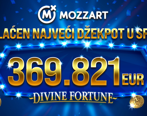 Mozzart  isplatio najveći džekpot u istoriji Srbije i regiona: 369.821 evro!
