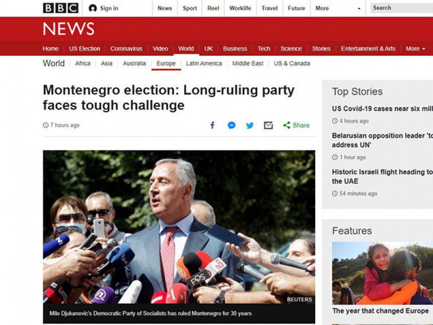Britanski mediji o izborima:  Težak udarac Đukanoviću