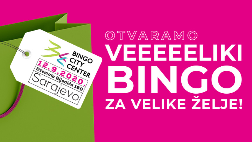 Bingo City Center u Sarajevu počinje sa radom u subotu 12. septembra