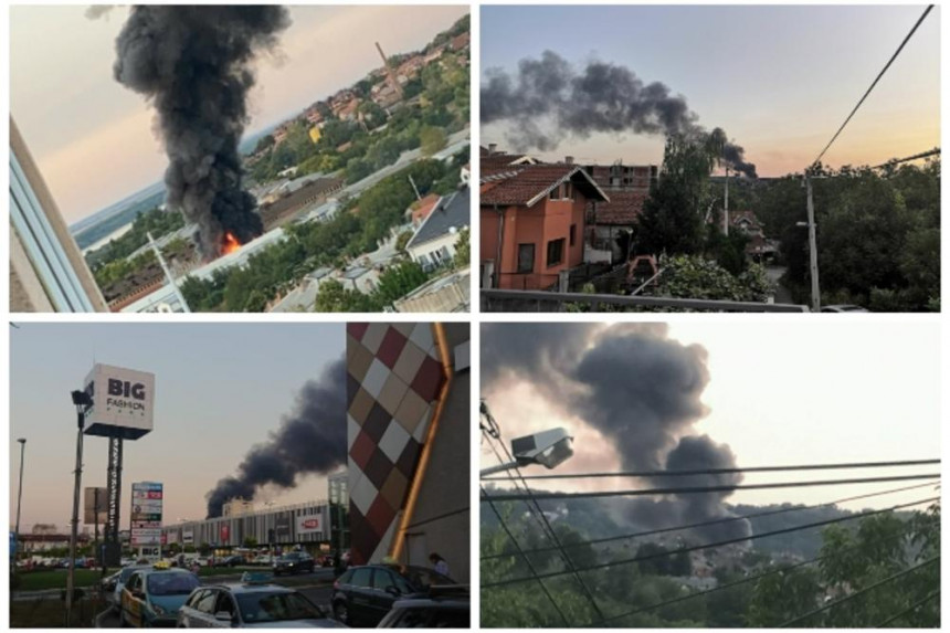 Београд: Пожар у магацину предузећа, чула се експлозија