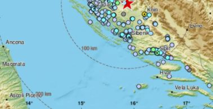 Zemljotres od 4,2 stepena kod Zadra