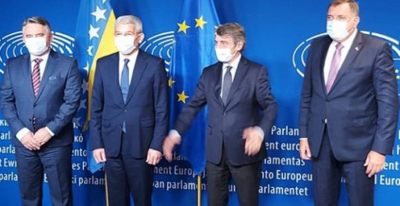 Džaferović, Dodik i Komšić sa predsjednikom EP