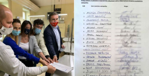 Predat zahtjev za smjenu Vlade Kantona Sarajevo