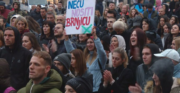 U Zagrebu protest zbog mjera Štaba civilne zaštite