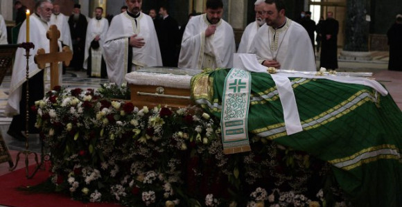 Sahrana patrijarha Irineja u kripti hrama Svetog Save