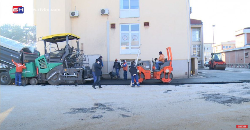 Bijeljina: Početak radova na asfaltiranju bolničkog kruga