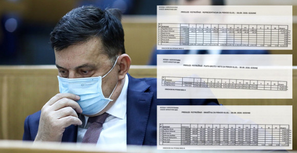 Evo koliko je za devet mjeseci Tegeltijin kabinet potrošio na plate, smještaj...