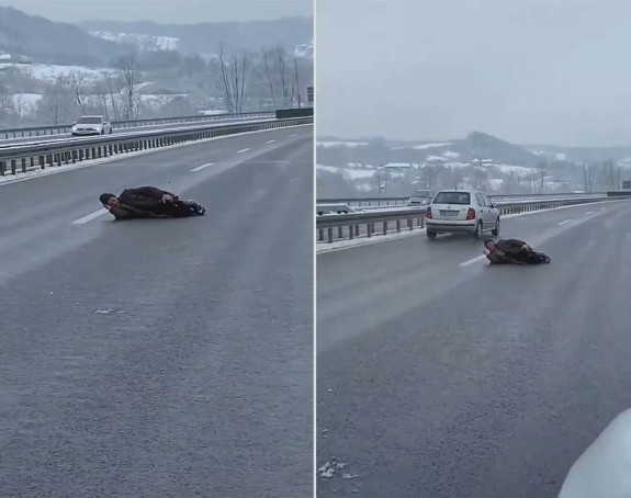 Muškarac legao nasred auto-puta kod Čačka 