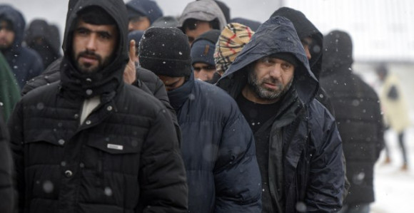 Migranti u šatorima, uslovi pogoršani zbog hladnoće