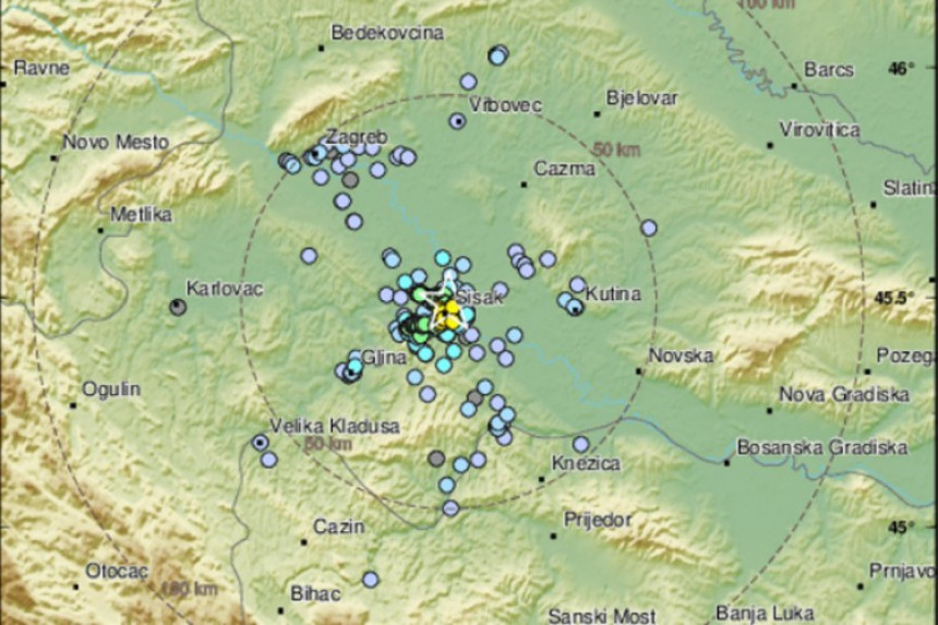 Zemljotres kod Siska magnitude 3,5 stepeni