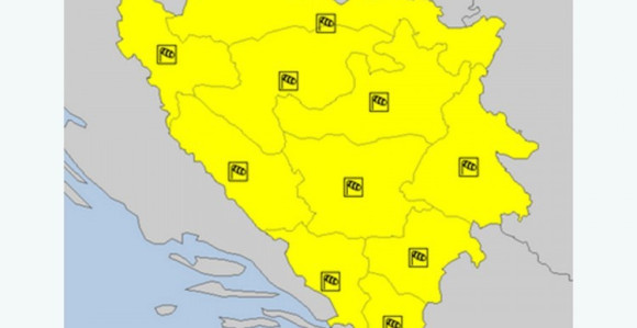Жуто упозорење због вјетра и ниске температуре