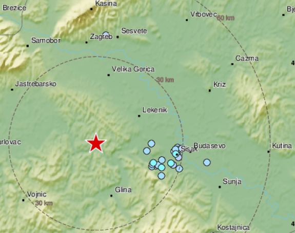 Novo podrhtavanje tla kod Petrinje