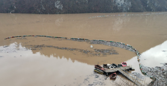Pukla Lančanica na Drini iznad HE „Višegrad“(FOTO)