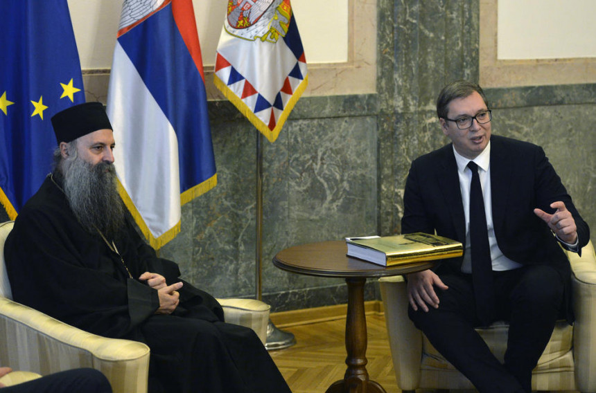 Prvi zvanični sastanak Vučića i patrijarha Porfirija