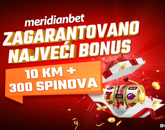 Najveći bonus od 10 KM + 300 spinova BESPLATNO