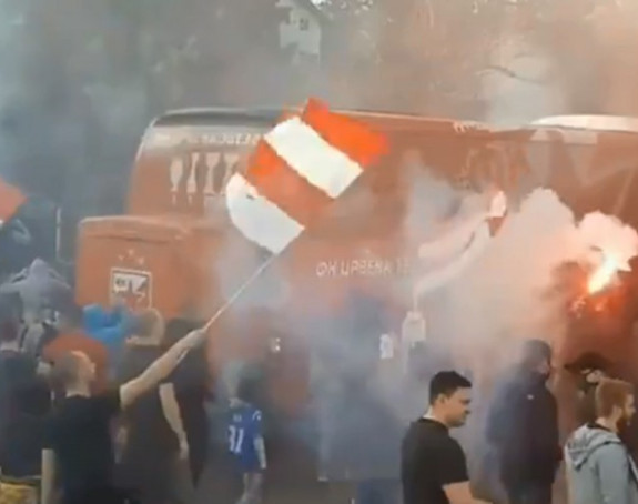 Spektakularan doček igrača Zvezde