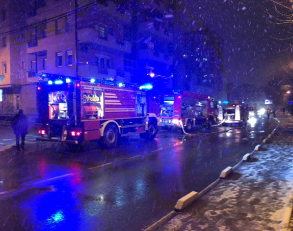Požar kod Palate Srbija na Novom Beogradu