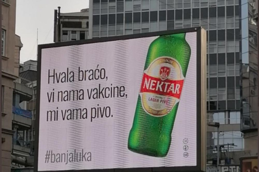 Hvala braćo, vi nama vakcine, mi vama pivo!