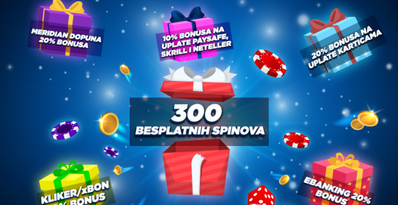 POKLON – 300 spinova +10 KM + 20% na sve uplate!