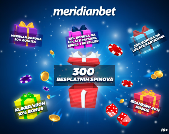 POKLON – 300 spinova +10 KM + 20% na sve uplate!