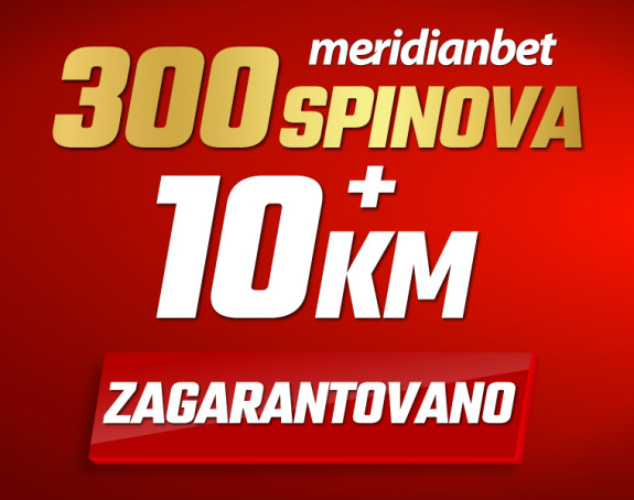 Meridian - kuća najvećih bonusa besplatno poklanja 300 spinova + 10 KM