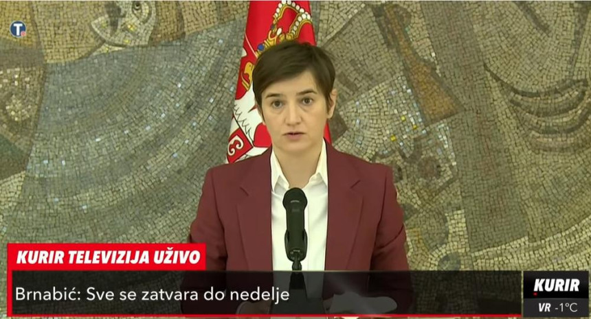 Brnabić najavila testiranje svih koji ulaze u Srbiju