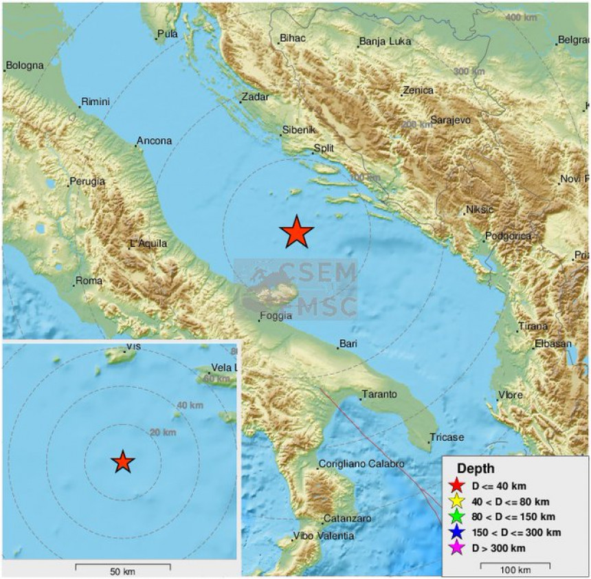 Јадранско море се не смирује, још четири земљотреса