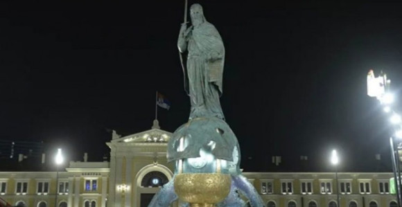 Оскрнављен споменик Стефану Немањи у Београду