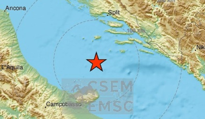 Novi potres u Jadranskom moru, nedaleko od Visa