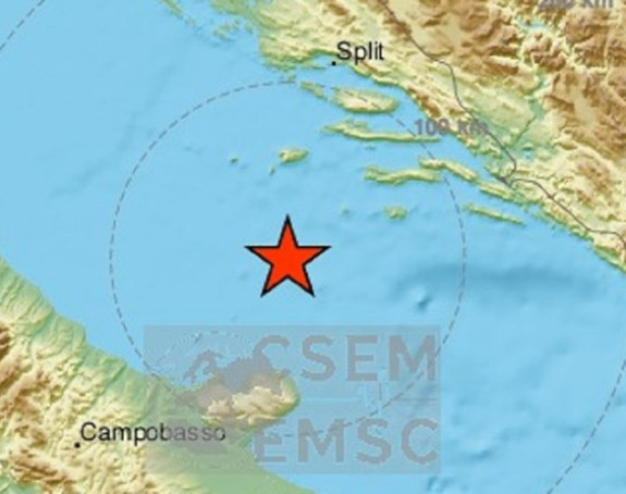 Нови потрес у Јадранском мору, недалеко од Виса