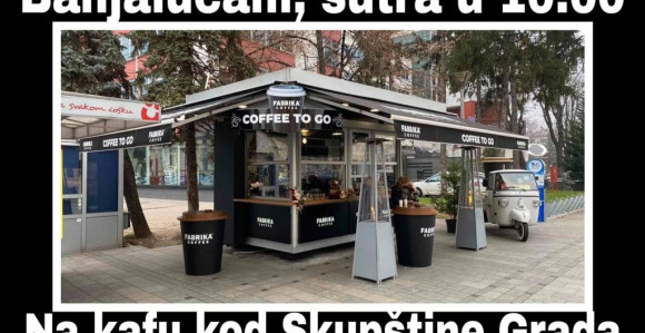 Banjalučani sutra u 10 sati piju kafu ispred Skupštine