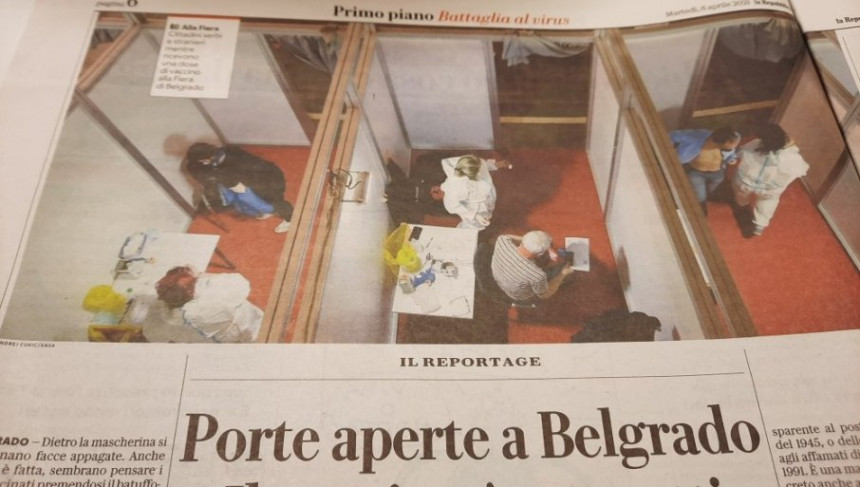 Italijanski mediji oduševljeno o vakcinaciji u Srbiji