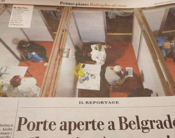 Italijanski mediji oduševljeno o vakcinaciji u Srbiji