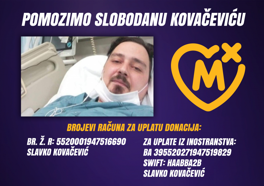 Моззарт упутио донацију за лијечење Слободану Ковачевићу