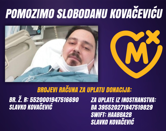 Mozzart uputio donaciju za liječenje Slobodanu Kovačeviću