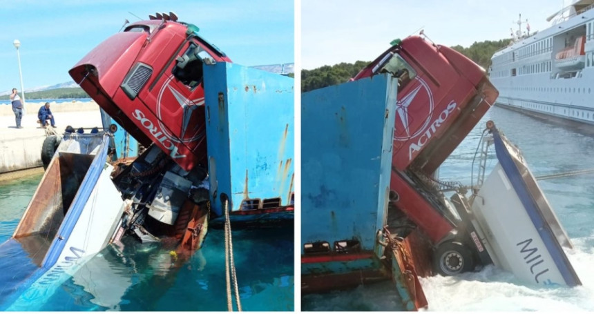 Pukli konopci, u more s broda ispalo teretno vozilo