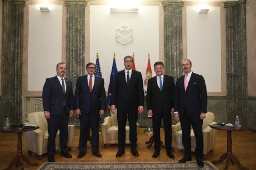 Završen sastanak Vučića sa Palmerom i Lajčakom