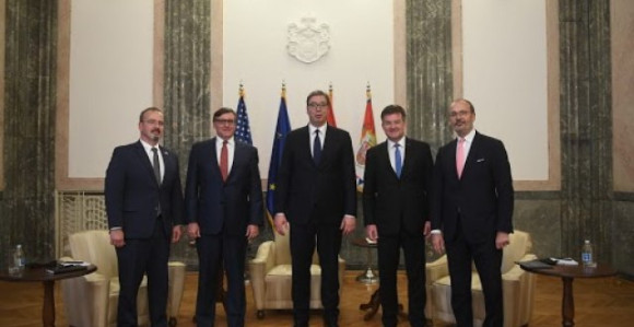 Završen sastanak Vučića sa Palmerom i Lajčakom