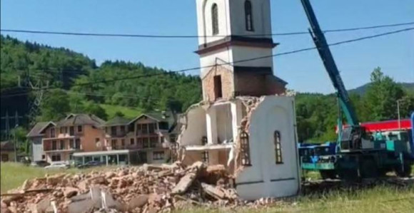 Konjević Polje: Rušenje crkve u dvorištu Fate Orlović