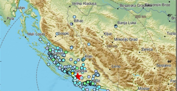 Jak zemljotres rano jutros pogodio Šibenik