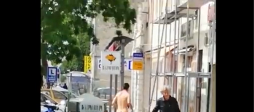 Мушкарац без одјеће трчи Сплитом, јури га полиција (ВИДЕО)