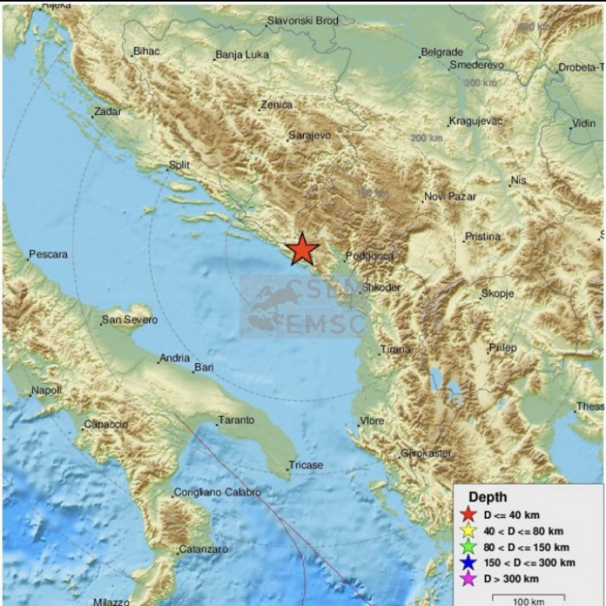 Crnu Goru pogodio snažan zemljotres