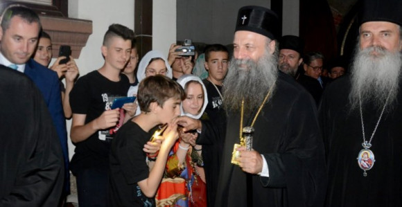 Srpski patrijarh Porfirije stigao na Gazimestan