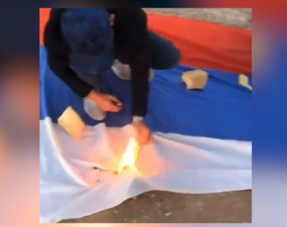 Vandali okačili snimak paljenja zastave SPC-a