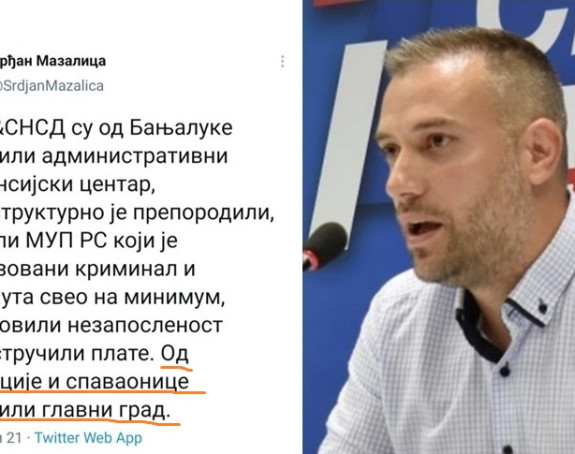 Скандалозна Мазалицина изјава да је Бањалука била провинција