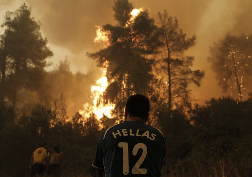 Grčka: Požar ostavio samo spaljene goleti